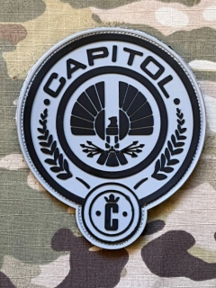 YJPF Hunger Games - Capitol PVC Patch - Grey/Black - nášivka