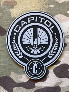 YJPF Hunger Games - Capitol PVC Patch - Black/Grey - nášivka