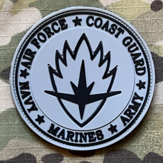 YJPF Guardians of the Galaxy PVC Patch - Grey/Black - nášivka