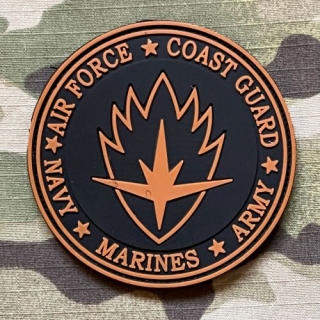 YJPF Guardians of the Galaxy PVC Patch - Black/Brown - nášivka