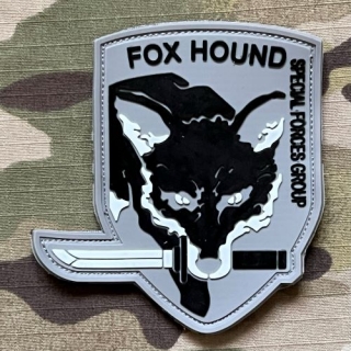 YJPF Fox Hound - Special Force Group PVC Patch - Grey/Black - nášivka