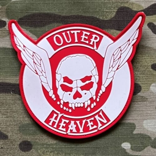 YJPF Metal Gear Solid - Outer Heaven PVC Patch - Red/GID - nášivka