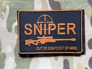 YJPF Sniper - Out of Sight PVC Patch - Black/Brown - nášivka