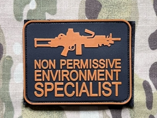 YJPF Non Permissive Environment Specialist PVC Patch - Black/Brown - nášivka