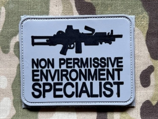 YJPF Non Permissive Environment Specialist PVC Patch - Grey/Black - nášivka