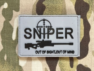 YJPF Sniper - Out of Sight PVC Patch - Grey/Black - nášivka