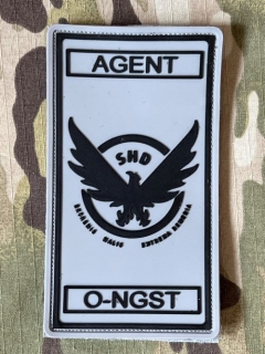 YJPF SHD Agent - O-NGST PVC Patch - Black/Grey - nášivka