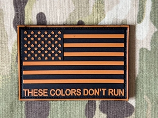 YJPF US Flag - These Colors Don´t Run PVC Patch - Brown - nášivka