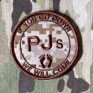 YJPF USAF Pararescue - If You Go Down, We Will Come Patch - AOR 1 - nášivka