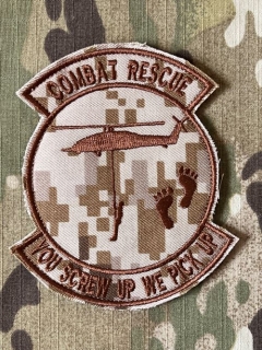 YJPF USAF Pararescue - You Screw Up, We Pick Up Patch - AOR 1 - nášivka