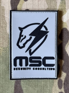 YJPF Metal Gear Solid - MSC Security Consulting PVC Patch - Grey - nášivka