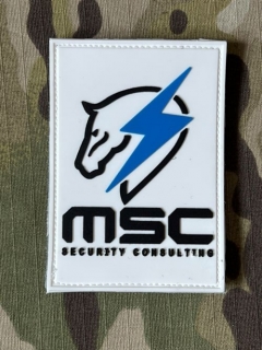 YJPF Metal Gear Solid - MSC Security Consulting PVC Patch - White - nášivka