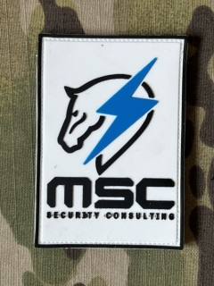 YJPF Metal Gear Solid - MSC Security Consulting PVC Patch - White/Black - nášivka