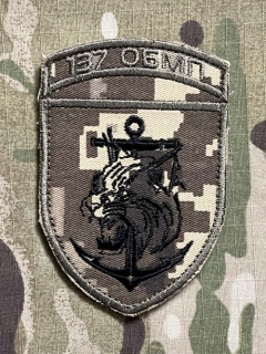 Ukrajina Military Velcro Patch 35th Naval Infantry Brigade -137th Naval Infantry Battalion - Digital Camo - nášivka