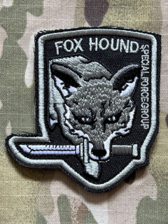 YJPF Fox Hound - Special Force Group Patch - Grey/Black - nášivka