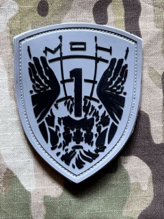 YJPF Metal of Honor - Atlas PVC Patch - Black/Grey - nášivka