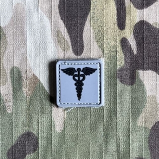 YJPF Emergency Medic Mini PVC Patch - Black/Grey - nášivka