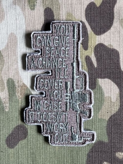 YJPF Sniper You Can Peace Patch - Grey - nášivka