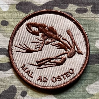 YJPF Mal Ad Osteo Skull Frog Patch - Desert - nášivka