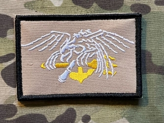 YJPF Seal Team Skeleton Eagle Patch - TAN - nášivka