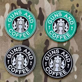 YJPF Guns and Coffee PVC Patch - nášivka