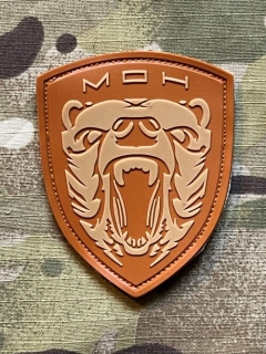 YJPF Metal of Honor - Grizzly PVC Patch - Desert - nášivka