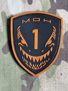 YJPF Metal of Honor - Mako Shark PVC Patch - Brown/Black - nášivka