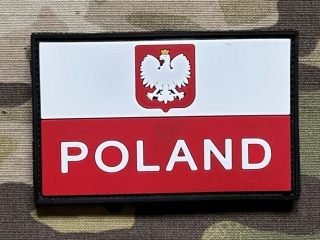 YJPF Poland Flag with Eagle PVC Patch - Color/Black - nášivka