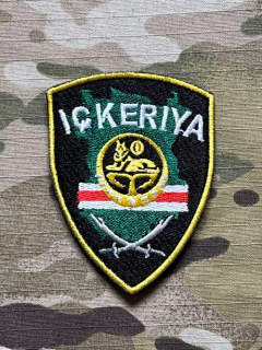 Ukrajina Military Velcro Patch Chechen Battalion - Ickeriya - ver.1 - nášivka