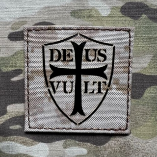 TF LaserCut Patch Deus Vult Crusader Infra - AOR1 - nášivka
