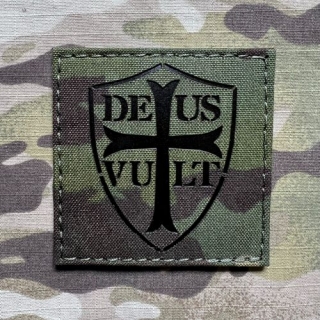TF LaserCut Patch Deus Vult Crusader Infra - Multicam Tropic - nášivka