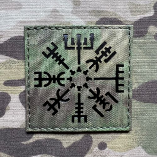 TF LaserCut Patch Vegvisir Viking Compas Infra - A-TACS FG - nášivka