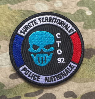 NoName Police Nationale Surete Territoriale CTO 92 Patch nášivka