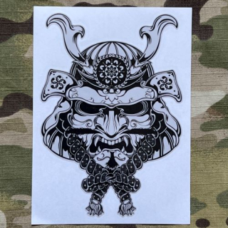 NoName Stickers Samurai Oni Mask - samolepky