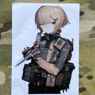 NoName Stickers Manga Girl Warrior - samolepky