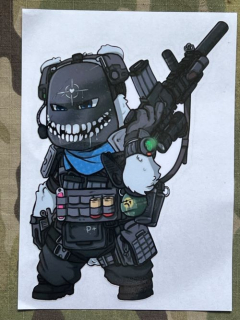 NoName Stickers Tactical Teddy Bear 5 - samolepky