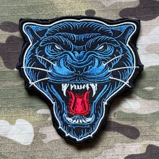 NoName Panter Head Patch - Blue - nášivka