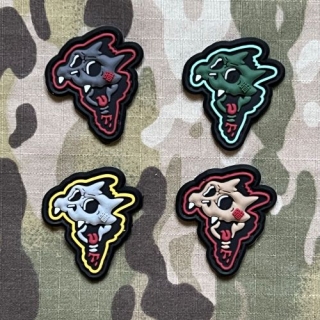 NoName Scratchy Head Skull PVC Patch - nášivka