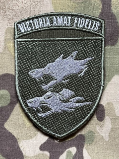 Ukrajina Military Velcro Patch 38th Separate Marine Brigade - Olive - nášivka