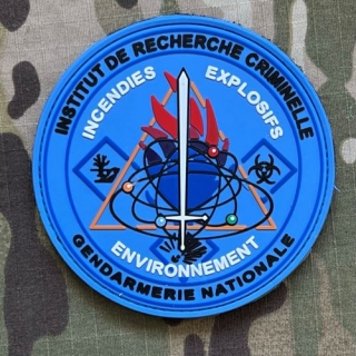 PoliceFirePatches France Gendarmerie Nationale Institut de Recherche Criminelle PVC - nášivka