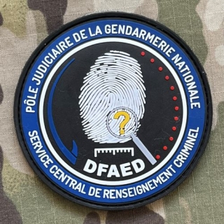PoliceFirePatches France Gendarmerie Nationale DFAED - Service Central de Renseignement Criminel PVC - nášivka