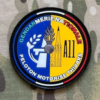 PoliceFirePatches France Gendarmerie Nationale Peloton Motorise Thivars PVC - nášivka
