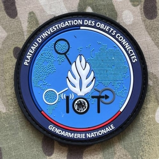 PoliceFirePatches France Gendarmerie Nationale Plateu D´Investigation des Objets Connectes PVC - nášivka