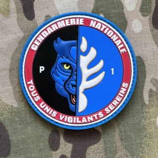 PoliceFirePatches France Gendarmerie Nationale P1 Tous Unis Vigilants Sereins PVC - nášivka