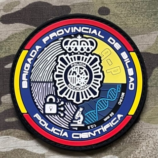 PoliceFirePatches Spain Policia Nacional Brigada Provincial de Policía Científica 9-P - Bilbao PVC - nášivka 