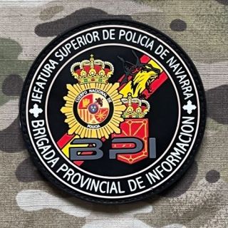 PoliceFirePatches Spain Policia Nacional Brigada Provincial de Informacion BPI - Navarra PVC - nášivka