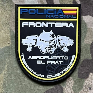 PoliceFirePatches Spain Policia Nacional - Frontera - Aeropuerto el Prat PVC - nášivka