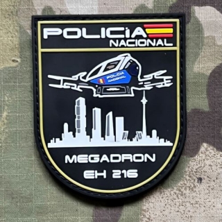 PoliceFirePatches Spain Policia Nacional Megadron EH 216 PVC - nášivka 
