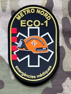 PoliceFirePatches Spain Emergencies Médiques - Metro Nord - ECO-1 PVC - nášivka 