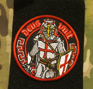 Ukrajina Velcro Patch Deus Vult nášivka